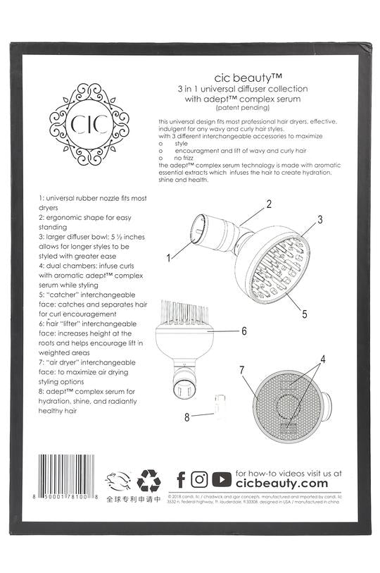 CIC Beauty 3 in 1 Universal Diffuser